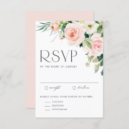 Cartão RSVP Casamento de primavera das Flores de Jardim Bonito