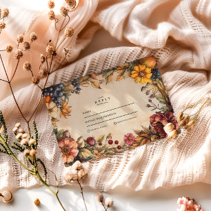 Cartão RSVP Casamento de Pumpkin Spice Harvest