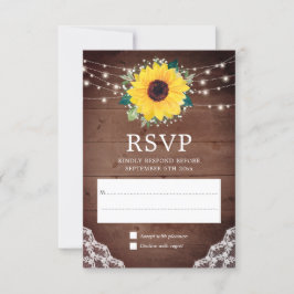 Cartão RSVP Casamento de Respiração de Bebês Rústicos de Giras