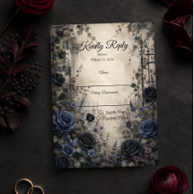 Casamento de Rosa Azul Gótica Temperamental