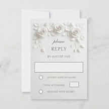 Casamento de Rosas Brancas de Papel Recortado