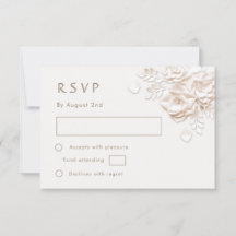 Casamento de Rosas de Papel Ivory Falso