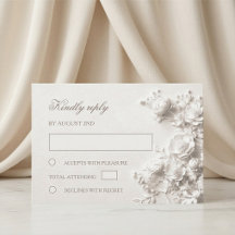Casamento de Rosas Silvestres Brancas 3D