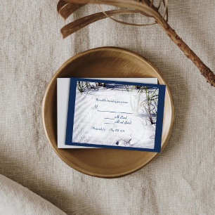 Cartão RSVP Casamento de Sandy Beach RSVP02