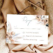 Casamento de Script Azul Moderno Boho