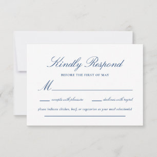 Cartão RSVP Casamento de Script de Lace Elegante