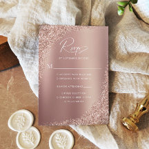 Casamento de Script Glitter Dourado rosa