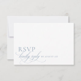 Cartão RSVP Casamento de Script Minimalista Moderno Elegante