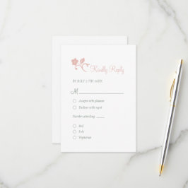 Cartão RSVP Casamento de Soldadeiras Florais de Escamudo Secre