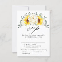 Casamento de Sunflower Ivory Peony Floral Eucalypt