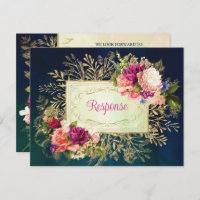 Casamento de Teal, Marinho, Verde e Dourado Florai