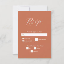 Casamento de Terracotta Elegant Script Calliografi