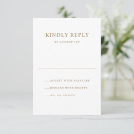 Cartão RSVP Casamento de Tipografia Simples