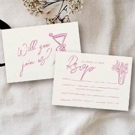Cartão RSVP Casamento de Trendy da Na moda de Coquete do Arco