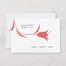 CARTÃO RSVP CASAMENTO DE TULIP DE VINHO MOD