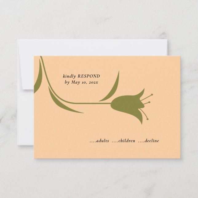 CARTÃO RSVP CASAMENTO DE TULIP MOD PEACH (Frente)