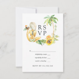 Cartão RSVP Casamento de Verão
