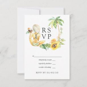 Cartão RSVP Casamento de Verão