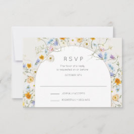 Cartão RSVP Casamento de Verão de Primavera de Jardim de Flore