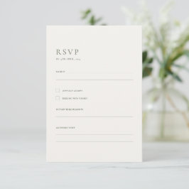 Cartão RSVP Casamento de Verduras de Eucalipto e Flores Rosa