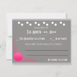 Cartão RSVP Casamento Deco de South Beach (Resposta v2)