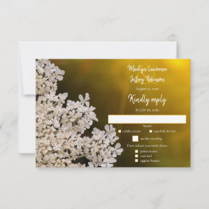 Cartão RSVP Casamento do campo de flores selvagens da Rainha A