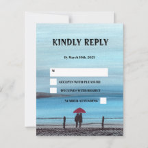 Casamento do Casal de Guarda-chuvas Vermelho Elega