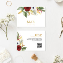 Casamento do Código QR do Monograma Floral Dourado