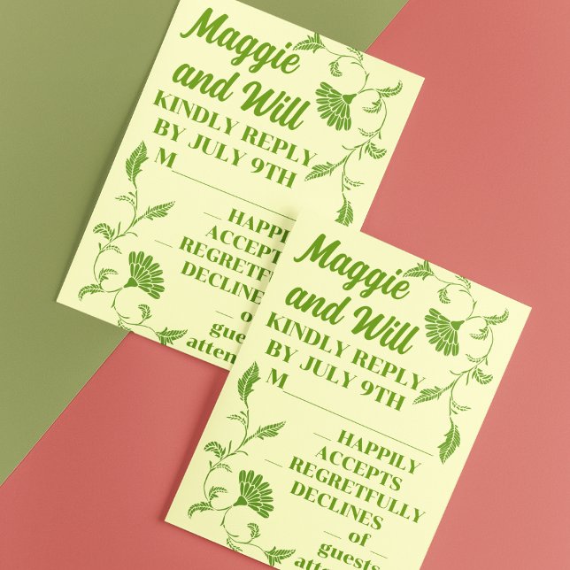 Cartão RSVP Casamento do Jardim Edwardian (Criador carregado)