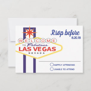 Cartão RSVP Casamento do sinal de Las Vegas
