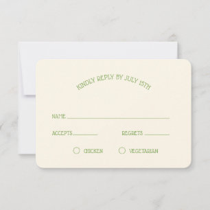 Cartão RSVP Casamento do Trevo de Nó Celta