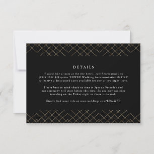 Cartão RSVP Casamento Dourado de Diamond Geo Deco da Elegânci