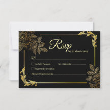 Casamento Dourado e negro legante