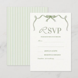 Cartão RSVP Casamento Elegante e Moderno com Arco de Salvia