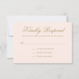 Cartão RSVP Casamento Elegante Formal Cor-de-Rosa Escamudo Tra
