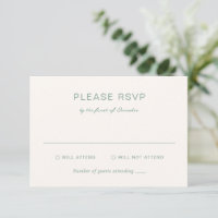 Casamento Elegante Verde Simples Muted