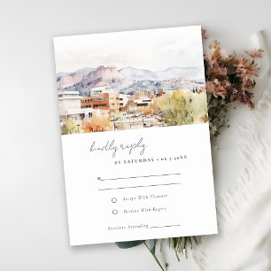 Cartão RSVP Casamento em Aquarela Colorado Springs, Colorado