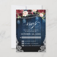 Casamento em Jarra de Pedra Floral Burgundy de Mad