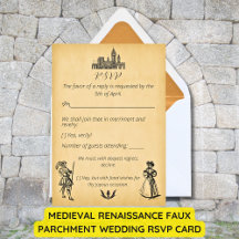 Casamento em Pergaminho Falso da Renascença Mediev