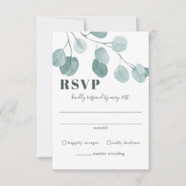 Cartão RSVP Casamento Eucalyptus Dólar