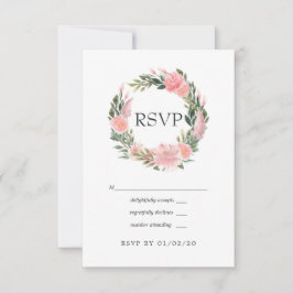 Cartão RSVP Casamento Exótico de Flamingo Rosa Tropical