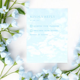 Cartão RSVP Casamento Feito no Céu