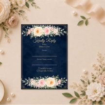 Casamento Floral Azul Elegante