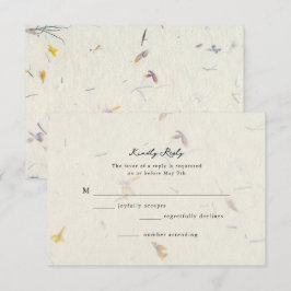 Cartão RSVP Casamento Floral Botânico Papel Moderno