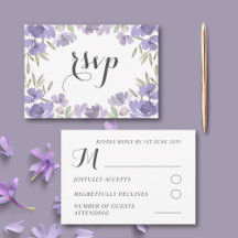 Casamento Floral com Aquarela Roxa Boho