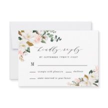 Casamento Floral da Magnolia Branca Dourada e Rosa