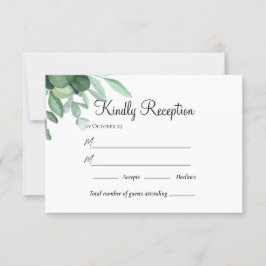 Cartão RSVP Casamento Floral de Aquarela de Jardim de Verão