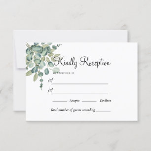 Cartão RSVP Casamento Floral de Aquarela de Jardim de Verão