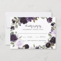 Casamento Floral de Folha Verde e Roxo Elegante e