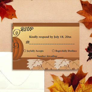 Cartão RSVP Casamento Floral De Outono Da Elegante Ruptura Rus